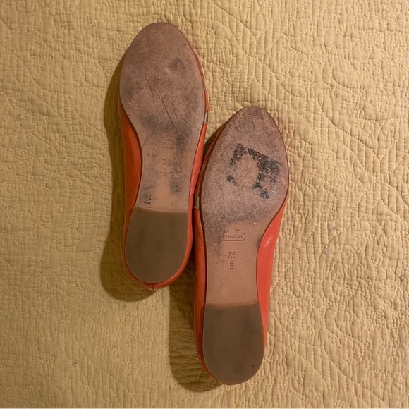 COACH | RARE ballet flat coral size 7.5 - Picture 2 of 2